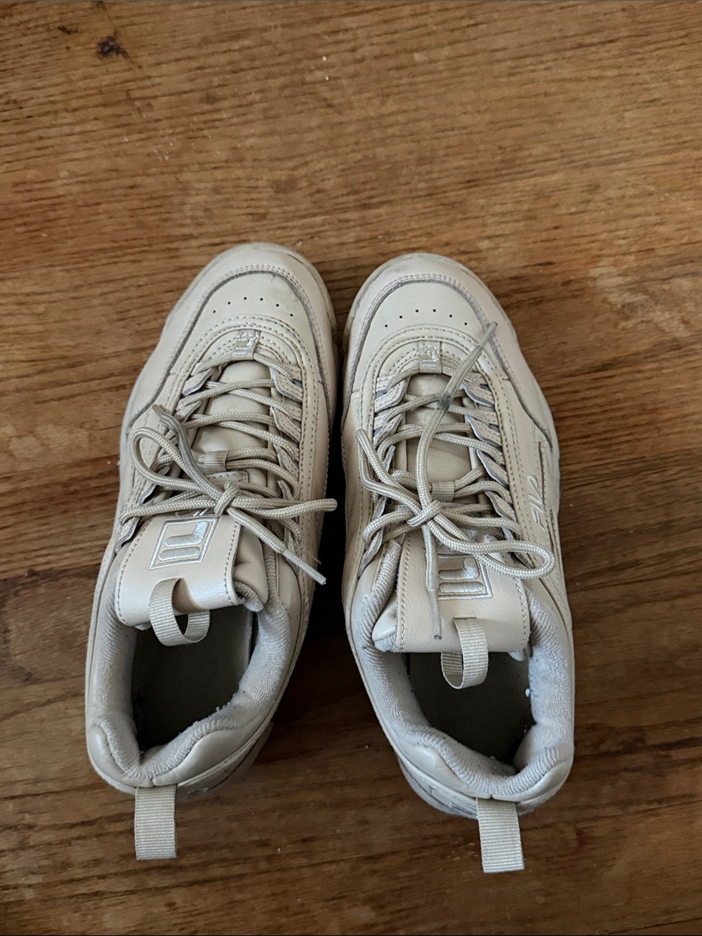 Fila Cream/tan Chunky Sneakers